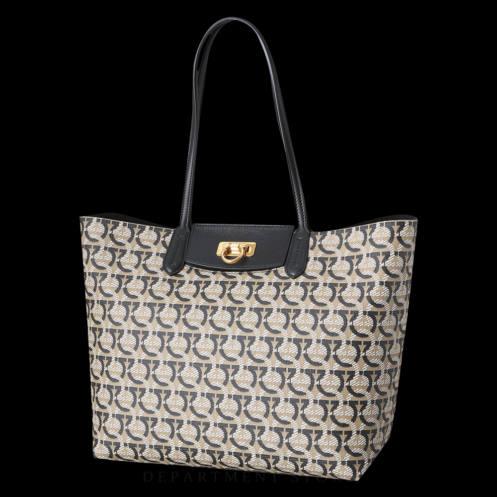 FERRAGAMO(USED)페레가모 간치니 샌드 토트백